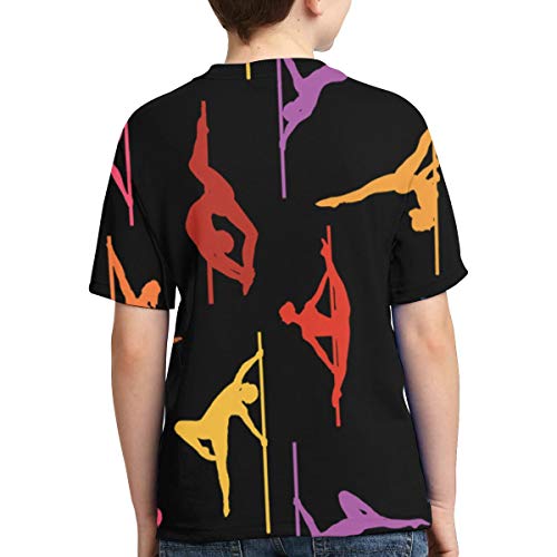 Camisetas para niños Pole Dance Colors Camisas de Corte Casual para Hombres Camisetas de Moda de Manga Corta