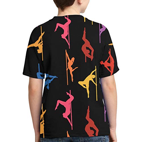 Camisetas para niños Pole Dance Colors Camiseta Fresca de Manga Corta para niños