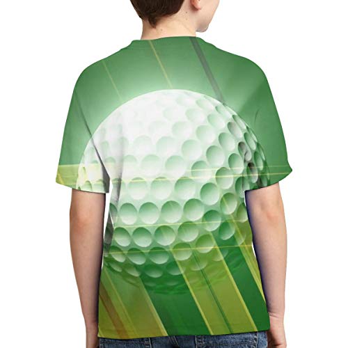 Camisetas para niños Spinning Golf Ball Camisas de Corte Casual para Hombres Camisetas de Moda de Manga Corta