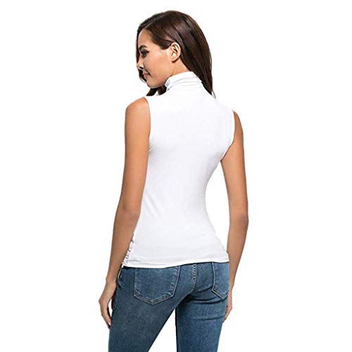 Camisetas sin Mangas Mujer,SHOBDW Primavera Verano Sin Mangas Sólido Suave Slim Fit Cuello Alto Frío Hombro Camiseta Blusa Moda Diario Casual Tank Tops para Mujeres(Blanco,M) Camisetas sin Mangas Mujer,SHOBDW Primavera Verano Sin Mangas Sólido Suave Slim Fit Cuello Alto Frío Hombro Camiseta Blusa Moda Diario Casual Tank Tops para Mujeres(Blanco,M)