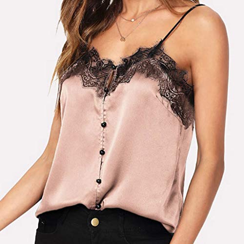 Camisola Mujer Seda Satín Color sólido Chaleco de Tiras Sin Mangas Blusa Camisetas Casuales Camisola Mujer Seda Satín Color sólido Chaleco de Tiras Sin Mangas Blusa Camisetas Casuales