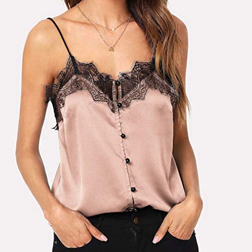 Camisola Mujer Seda Satín Color sólido Chaleco de Tiras Sin Mangas Blusa Camisetas Casuales Camisola Mujer Seda Satín Color sólido Chaleco de Tiras Sin Mangas Blusa Camisetas Casuales