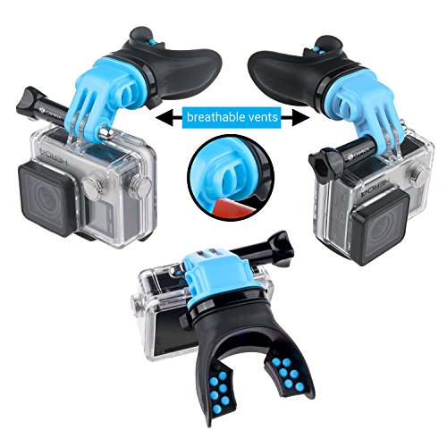 CAMKIX Surf Boca Soporte & Correa de Brazo Compatible con GoPro Hero Camaras y Otras Camaras con Montaje Compatible – Equipo de Manos Libres para Deportes Acuaticos de Accion