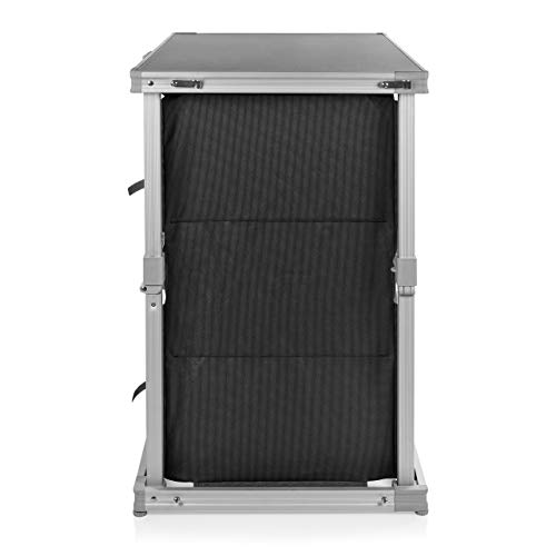 CAMPART Travel Armario doble Toledo de Camping KI-0758, Seis compartimentos, Color negro