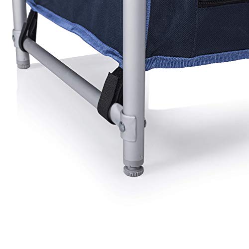 CamPart Travel Cocina de Camping Málaga, con Paravientos, Dos Compartimentos de Almacenamiento, Armario Doble, Unisex Adulto, Azul, 172 x 48 x 79.5/110.5