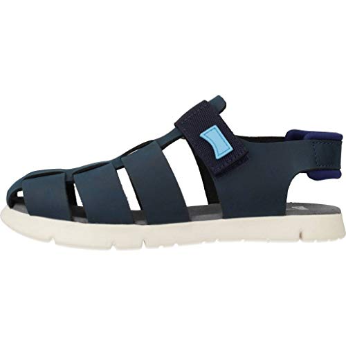 Camper Oruga Sandal Kids, Sandalias con Tira Vertical Niños, Azul (Dark Blue 400), 32 EU