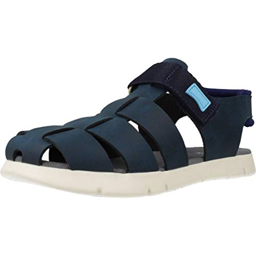 Camper Oruga Sandal Kids, Sandalias con Tira Vertical Niños, Azul (Dark Blue 400), 32 EU