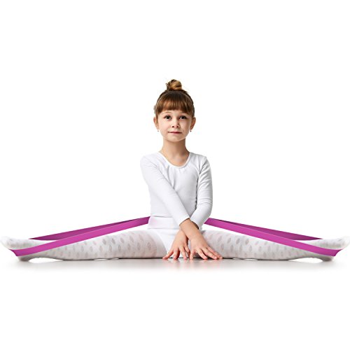 CampTeck Banda Elástica de Estiramiento para Ballet, Danza, Yoga, Aeróbica, Entrenamiento, Pilates, Flexibilidad, etc. - Viola, 225cm (L)