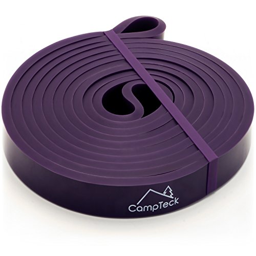 CampTeck Banda Elastica Resistencia para Estiramiento Gimnasia, Ballet, Yoga, Aeróbicos, Entrenamiento, Pilates, Pull up, Levantamiento de Pesas, Flexibilidad, etc. – Púrpura, Ancho (2.1 cm)