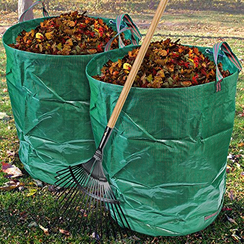 CampTeck U6716-KIT 2X 500 litros Bolsa de Jardín Compatible con Residuos Polipropileno Resistente Saco de Jardín Reutilizable