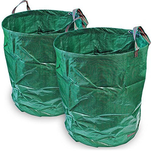 CampTeck U6716-KIT 2X 500 litros Bolsa de Jardín Compatible con Residuos Polipropileno Resistente Saco de Jardín Reutilizable