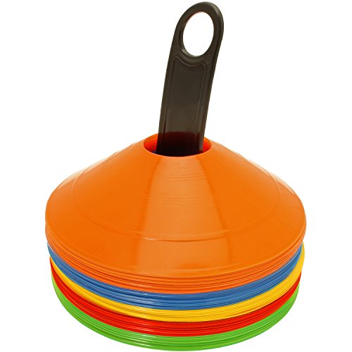 CampTeck U6859 Pack de 50 Piezas Conos Entrenamiento Plåstico Mini Conos Futbol, Agilidad, Patinaje, Deportes de Campo, Entrenamiento de niños, Ejercicios de pråctica, etc. - con asa de Transporte CampTeck U6859 Pack de 50 Piezas Conos Entrenamiento Plåstico Mini Conos Futbol, Agilidad, Patinaje, Deportes de Campo, Entrenamiento de niños, Ejercicios de pråctica, etc. - con asa de Transporte