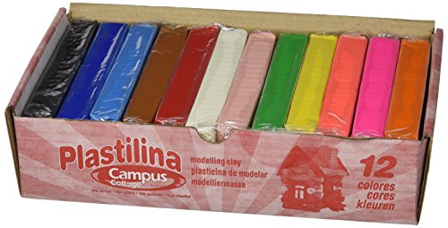 Campus University PO-2424-12 - Plastilina, 12 barras, surtidos