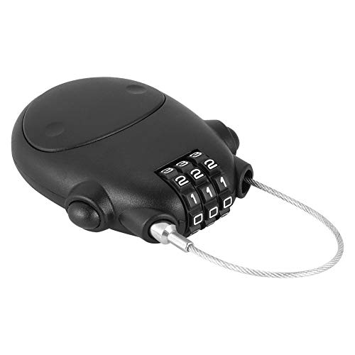 Candado con candado de combinación Candado con código numérico de 3 dígitos, cable extensible de 80 cm, forma de vaquilla, cerradura de seguridad personalizada para maleta, silla de paseo(Negro) Candado con candado de combinación Candado con código numérico de 3 dígitos, cable extensible de 80 cm, forma de vaquilla, cerradura de seguridad personalizada para maleta, silla de paseo(Negro)