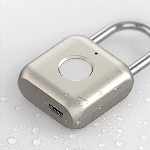 Candado con huella dactilar eLinkSmart Smart Locker Lock Cerradura sin llave con huella digital para armario de gimnasio, armario de escuela (dorado)