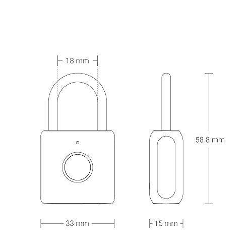 Candado con huella dactilar eLinkSmart Smart Locker Lock Cerradura sin llave con huella digital para armario de gimnasio, armario de escuela (dorado)