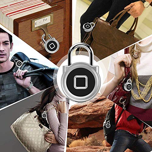 Candado con huella dactilar eLinkSmart Smart Locker Lock Cerradura sin llave con huella digital para armario de gimnasio, armario de escuela (Dorado impermeable)