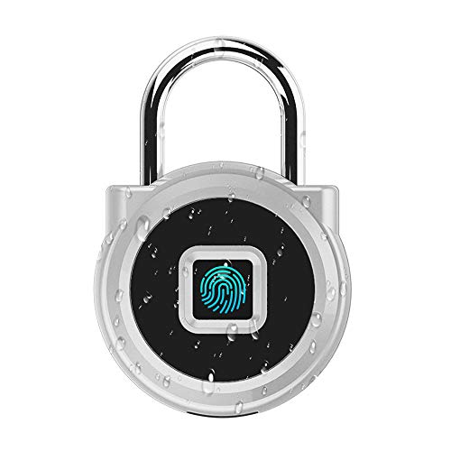 Candado con huella dactilar eLinkSmart Smart Locker Lock Cerradura sin llave con huella digital para armario de gimnasio, armario de escuela (Dorado impermeable)