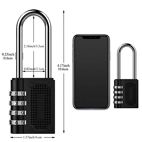 Candado de arco largo y combinación de 4 dígitos. para utilizar en el colegio, el hogar