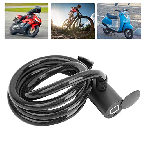 Candado de huella digital Bloqueo de contraseña de huella digital Función de reconocimiento automático Antirrobo Bloqueo de bicicleta sin llave Bloqueo de bicicleta impermeable con carga USB