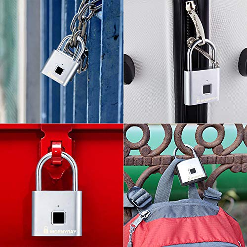 Candado Huella Dactilar Seguridad, Cerradura Electronica Sin Llave Inteligente IP65 Candado Recargable USB Antirrobo Prueba de Agua para Armario Escolar, Gimnasio, Puerta, Gabinete, Maleta (Plata) Candado Huella Dactilar Seguridad, Cerradura Electronica Sin Llave Inteligente IP65 Candado Recargable USB Antirrobo Prueba de Agua para Armario Escolar, Gimnasio, Puerta, Gabinete, Maleta (Plata)