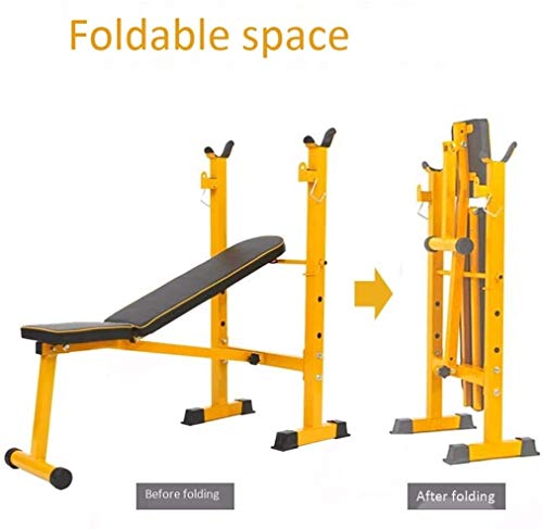 Candtong Gimnasia Ajustable Press de banca Cama Plegable Mesa de Pesas multifunción Press de banca Plegable en Cuclillas Bastidor casero de la Aptitud Banco de Equipos de Prensa Candtong Gimnasia Ajustable Press de banca Cama Plegable Mesa de Pesas multifunción Press de banca Plegable en Cuclillas Bastidor casero de la Aptitud Banco de Equipos de Prensa