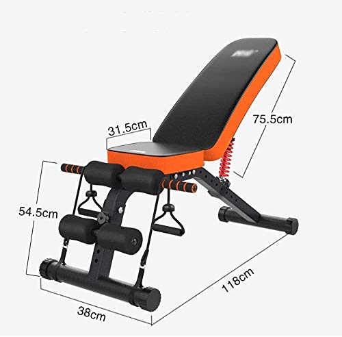 Candtong Levantamiento de Pesas Taburete de Dumbbell Cama Banco con el Salto Ajustables Abdominales Press de banca con Saltar la Cuerda for el Plegado de múltiples Funciones de aparatos de Ejercicios