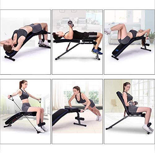 Candtong Levantamiento de Pesas Taburete de Dumbbell Cama Banco con el Salto Ajustables Abdominales Press de banca con Saltar la Cuerda for el Plegado de múltiples Funciones de aparatos de Ejercicios