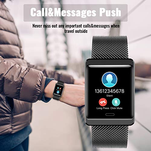 CanMixs Pulsera de Actividad Smartwatch, CM11 Impermeable IP68 Pulsera Inteligente con Podómetro, Monitor de Ritmo, Calorías, Sueño Notificación etc para Hombre Mujer Niños Compatible con iOS Android