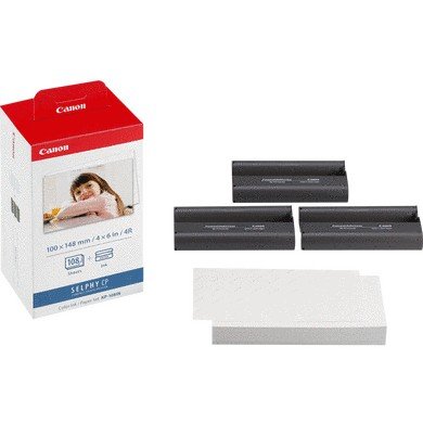 Canon 108IN - Juego de cartucho de tinta y papel fotografico, 108 hojas Canon 108IN - Juego de cartucho de tinta y papel fotografico, 108 hojas