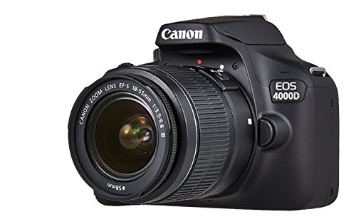 Canon EOS 4000D Camara Con Objetivo EF-S 18-55mm III, 18 MP, Negro