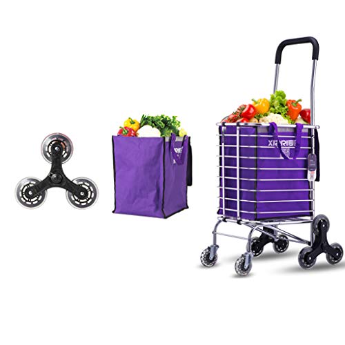 CAO-LIFE 6 Ruedas Que Suben Escaleras Carro De La Compra Carretilla De Aluminio Tres Ruedas Furgonetas Domésticas Ligero Plegable - Púrpura (pcs1) (Tamaño : 8 Rounds) CAO-LIFE 6 Ruedas Que Suben Escaleras Carro De La Compra Carretilla De Aluminio Tres Ruedas Furgonetas Domésticas Ligero Plegable - Púrpura (pcs1) (Tamaño : 8 Rounds)