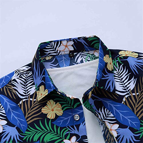 CAOQAO Camisa Hawaiana Hombre Verano Manga Larga Casual Estampado Floral 2019 Moda 13 Tipos