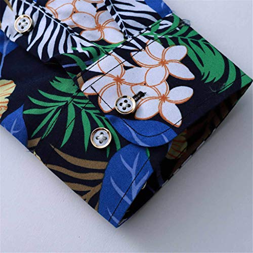 CAOQAO Camisa Hawaiana Hombre Verano Manga Larga Casual Estampado Floral 2019 Moda 13 Tipos CAOQAO Camisa Hawaiana Hombre Verano Manga Larga Casual Estampado Floral 2019 Moda 13 Tipos