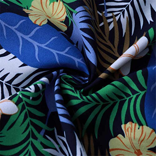 CAOQAO Camisa Hawaiana Hombre Verano Manga Larga Casual Estampado Floral 2019 Moda 13 Tipos