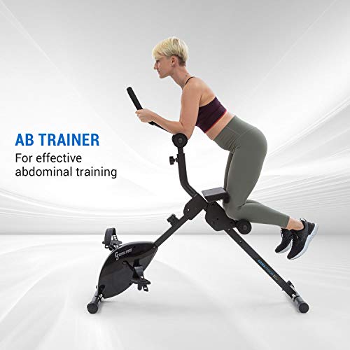 Capital Sports Azura Fusion - Bike Fitness con resistencia magnética, bicicleta estática 3 en 1, bici de cardio/standing, entrenador AB, transmisión por correa, sistema SilentBelt, soporte, negro Capital Sports Azura Fusion - Bike Fitness con resistencia magnética, bicicleta estática 3 en 1, bici de cardio/standing, entrenador AB, transmisión por correa, sistema SilentBelt, soporte, negro