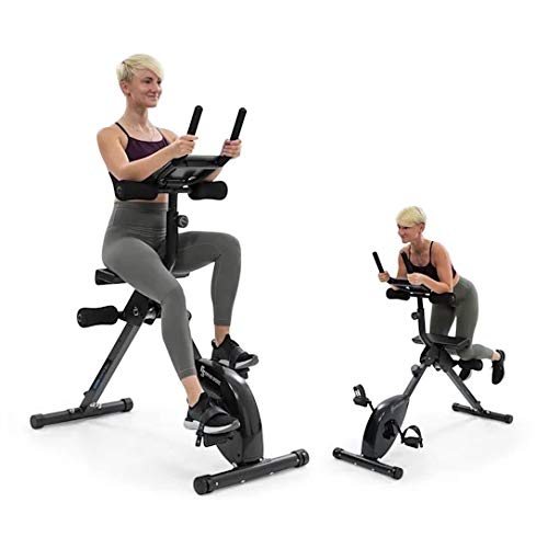 Capital Sports Azura Fusion - Bike Fitness con resistencia magnética, bicicleta estática 3 en 1, bici de cardio/standing, entrenador AB, transmisión por correa, sistema SilentBelt, soporte, negro Capital Sports Azura Fusion - Bike Fitness con resistencia magnética, bicicleta estática 3 en 1, bici de cardio/standing, entrenador AB, transmisión por correa, sistema SilentBelt, soporte, negro