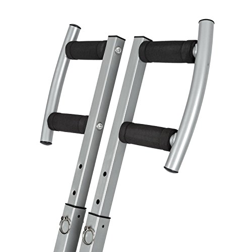 CAPITAL SPORTS CB Coup - Bicicleta en cruz 2 en 1 , Escalada , Manillar y sillín con altura regulables , Plegable , Regulable hasta 40 cm , Ordenador de entrenamiento , Resiste 150 kg , Plateado