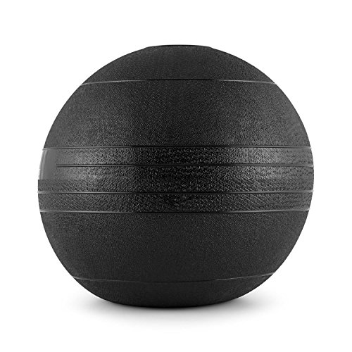 CAPITAL SPORTS Groundcracker Pelota de peso 18kg (Balón medicinal goma, relleno arena y hierro, lanzamientos sin rebote, superficie rugosa antideslizante, entrenamiento fuerza, velocidad, resistencia