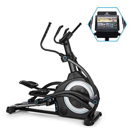 Capital Sports Helix Star UP Bicicleta elíptica Orbital, Apoyo con la aplicación Kinomap, Bluetooth, InclinePro: inclinación a 3 Niveles, Volante de inercia de 25kg, Resistencia de 32 Niveles, Negro