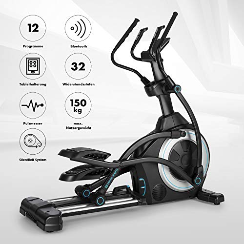 Capital Sports Helix Star UP Bicicleta elíptica Orbital, Apoyo con la aplicación Kinomap, Bluetooth, InclinePro: inclinación a 3 Niveles, Volante de inercia de 25kg, Resistencia de 32 Niveles, Negro Capital Sports Helix Star UP Bicicleta elíptica Orbital, Apoyo con la aplicación Kinomap, Bluetooth, InclinePro: inclinación a 3 Niveles, Volante de inercia de 25kg, Resistencia de 32 Niveles, Negro