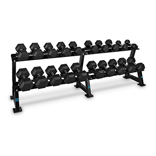 CapitalSports Deportar Estante para Mancuernas (Soporte 20 Pesas, 2 Alturas, Acero, Apto Pesas Redondas o hepesas deagonales, Placas de plástico rígido, Estructura de Acero) CapitalSports Deportar Estante para Mancuernas (Soporte 20 Pesas, 2 Alturas, Acero, Apto Pesas Redondas o hepesas deagonales, Placas de plástico rígido, Estructura de Acero)