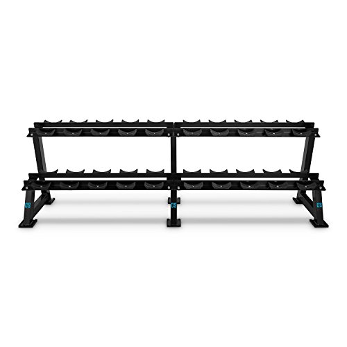 CapitalSports Deportar Estante para Mancuernas (Soporte 20 Pesas, 2 Alturas, Acero, Apto Pesas Redondas o hepesas deagonales, Placas de plástico rígido, Estructura de Acero) CapitalSports Deportar Estante para Mancuernas (Soporte 20 Pesas, 2 Alturas, Acero, Apto Pesas Redondas o hepesas deagonales, Placas de plástico rígido, Estructura de Acero)