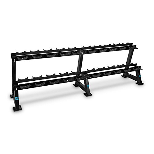 CapitalSports Deportar Estante para Mancuernas (Soporte 20 Pesas, 2 Alturas, Acero, Apto Pesas Redondas o hepesas deagonales, Placas de plástico rígido, Estructura de Acero) CapitalSports Deportar Estante para Mancuernas (Soporte 20 Pesas, 2 Alturas, Acero, Apto Pesas Redondas o hepesas deagonales, Placas de plástico rígido, Estructura de Acero)