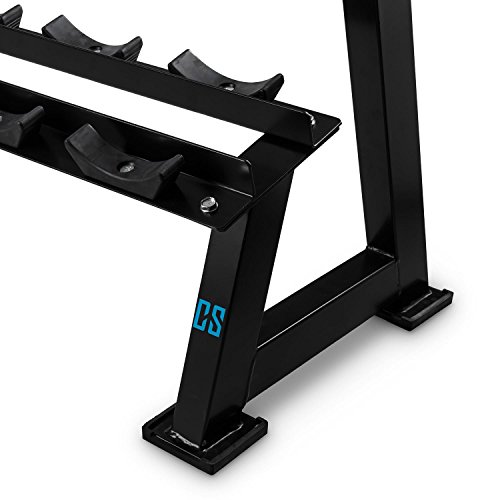 CapitalSports Deportar Estante para Mancuernas (Soporte 20 Pesas, 2 Alturas, Acero, Apto Pesas Redondas o hepesas deagonales, Placas de plástico rígido, Estructura de Acero) CapitalSports Deportar Estante para Mancuernas (Soporte 20 Pesas, 2 Alturas, Acero, Apto Pesas Redondas o hepesas deagonales, Placas de plástico rígido, Estructura de Acero)