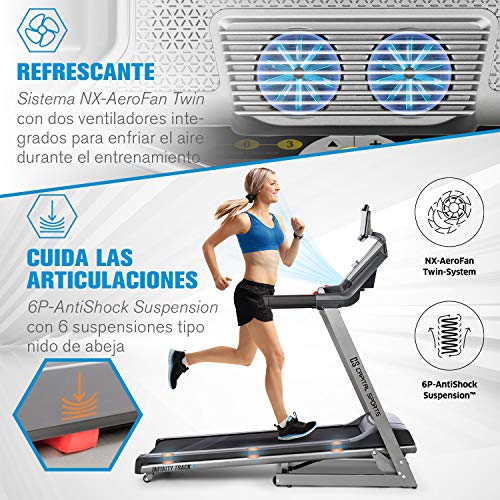 CapitalSports Infinity Track 2.0 - Cinta de Correr, Potencia de 5 HP, Interfaz Bluetooth, Aplicación Kinomap, Pantalla LCD, Gris CapitalSports Infinity Track 2.0 - Cinta de Correr, Potencia de 5 HP, Interfaz Bluetooth, Aplicación Kinomap, Pantalla LCD, Gris