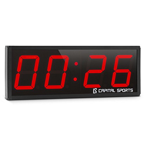 CapitalSports Timeter Temporizador Tabata Cronómetro Cross-Training Profesional (Señal Sonora, Mando Distancia, Ideal Entrenamiento Circuito, Rondas, Series, Memoria 14 Tiempos programados, Apto Mon