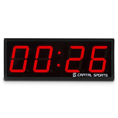 CapitalSports Timeter Temporizador Tabata Cronómetro Cross-Training Profesional (Señal Sonora, Mando Distancia, Ideal Entrenamiento Circuito, Rondas, Series, Memoria 14 Tiempos programados, Apto Mon