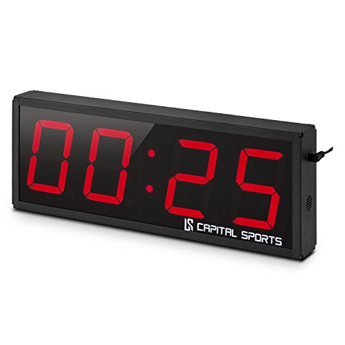 CapitalSports Timeter Temporizador Tabata Cronómetro Cross-Training Profesional (Señal Sonora, Mando Distancia, Ideal Entrenamiento Circuito, Rondas, Series, Memoria 14 Tiempos programados, Apto Mon