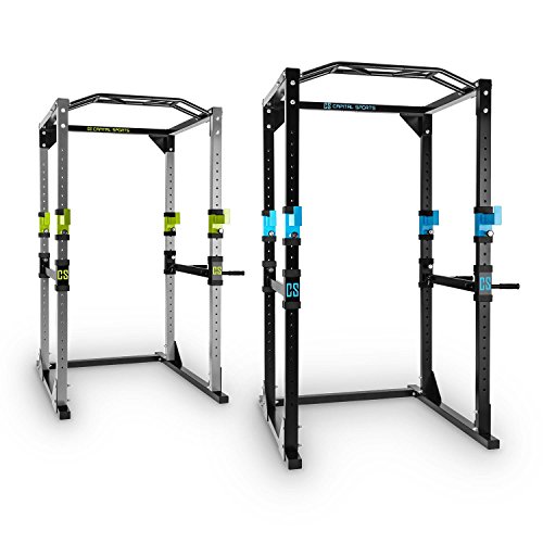 CapitalSports Tremendour - Power Rack, Jaula de musculación, Gimnasio en casa, Cable de tracción, Pesos, Agarre múltiple, dominadas, Flexiones, Brazos, piernas, Press banca, Azul